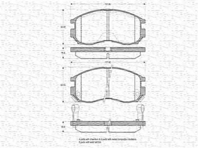 MAGNETI MARELLI 363702160777 -  Комплект тормозных колодок, дисковый тормоз